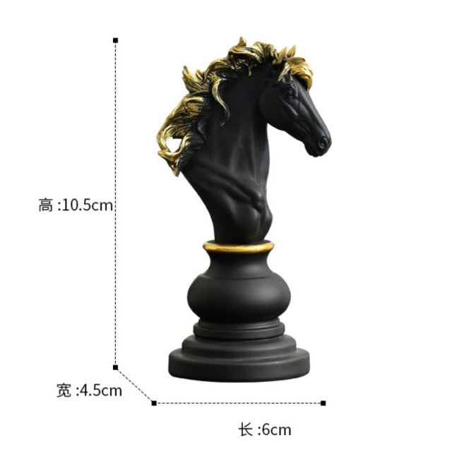 6pcs International Chess Set  Figurines King Queen Knight Bishop Chariot Chess Pieces Board Games Accessories Retro Home Decor