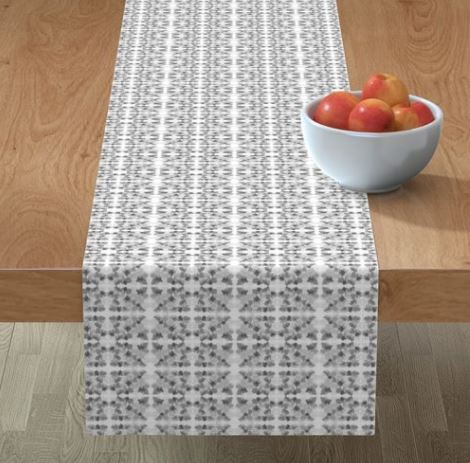 Abstract Grays Table Runner