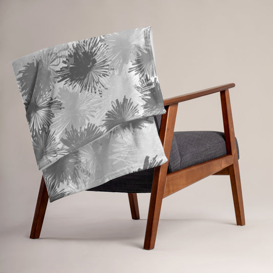 Abstract grays Throw Blanket